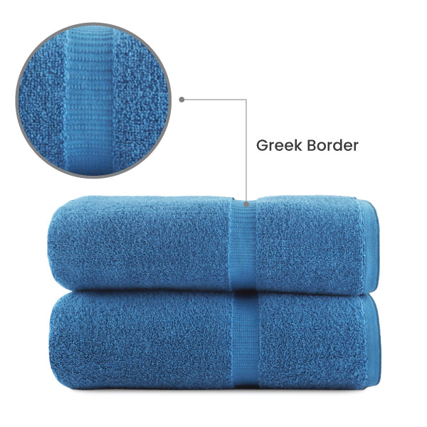 Belem 02 Pcs Terry Bath Towel | Evening Blue | 600 GSM