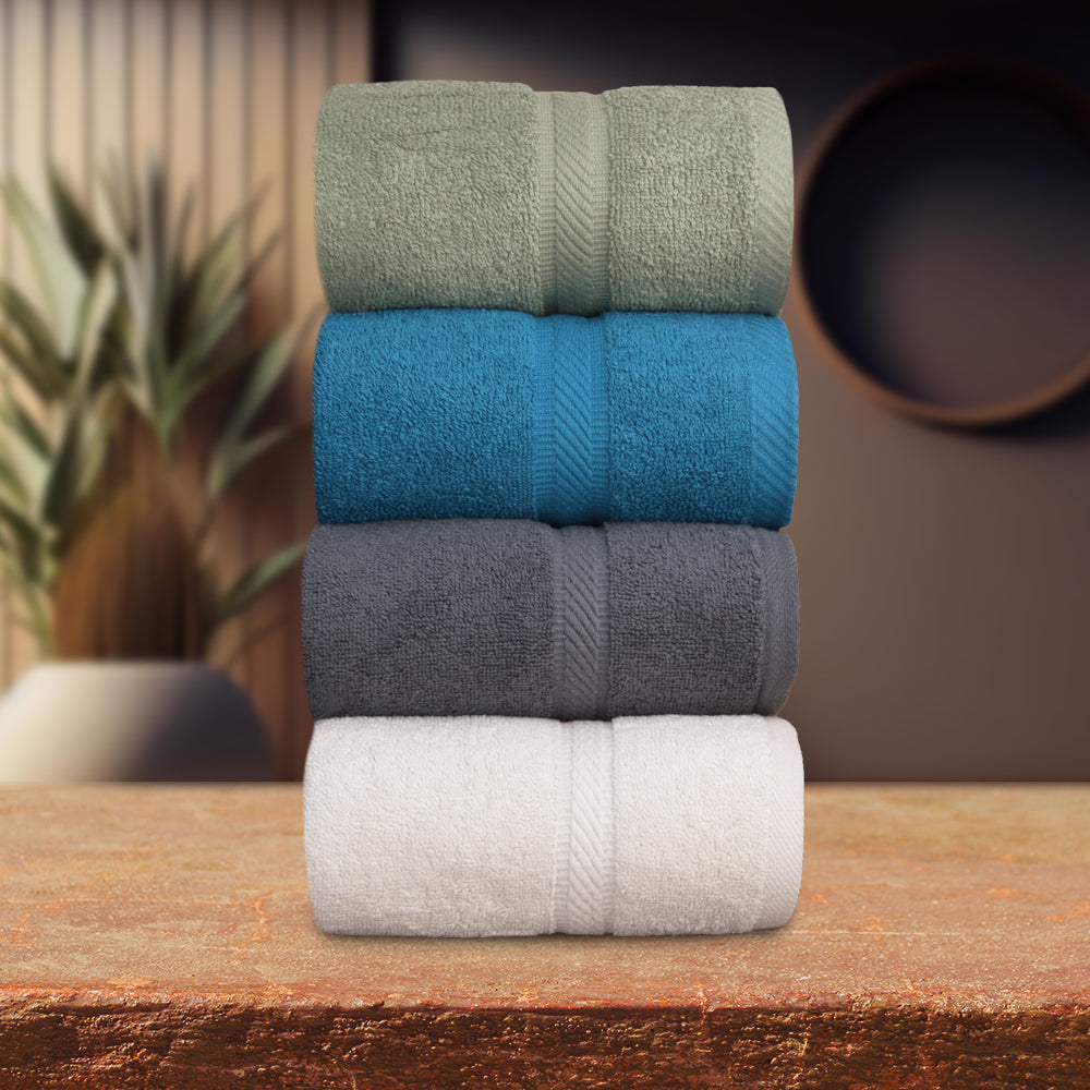 Multi Color Hand Towel Set of 4 (Size 16x27)