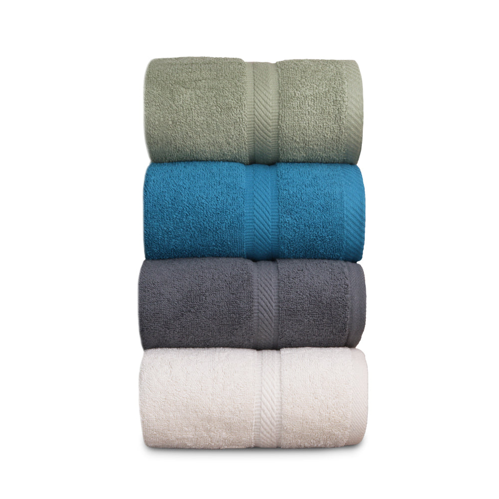 Multi Color Hand Towel Set of 4 (Size 16x27)