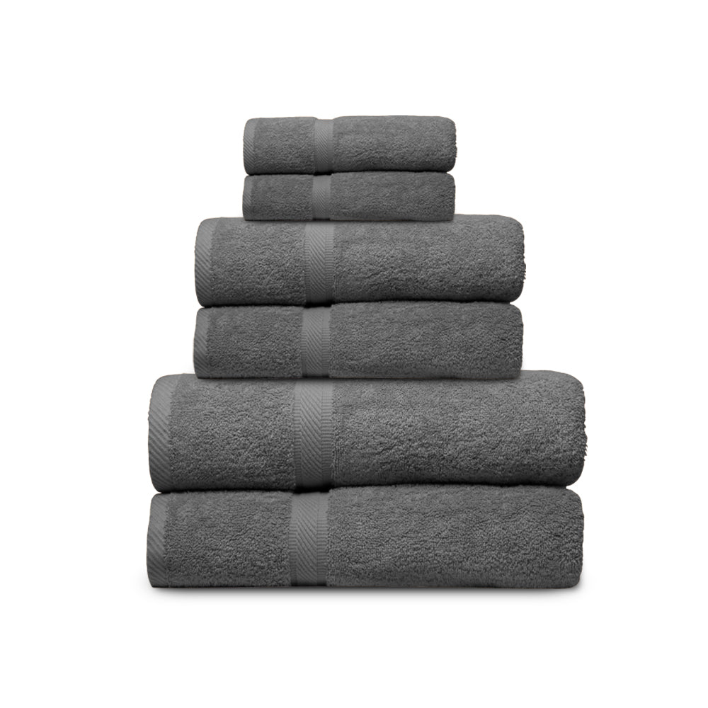 Softsiesta Towel Set of 6 Charcoal Grey