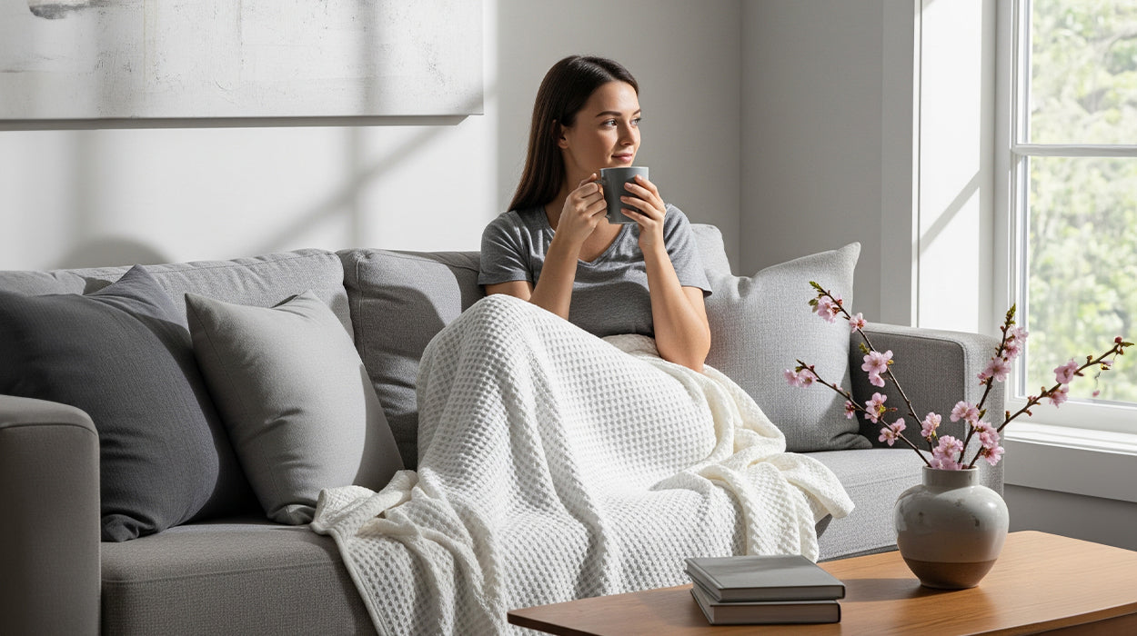 cotton waffle blanket