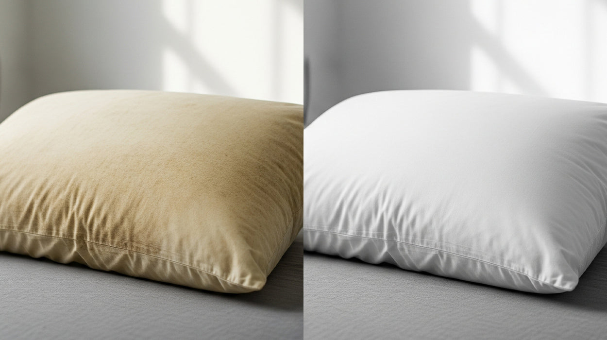 white pillows