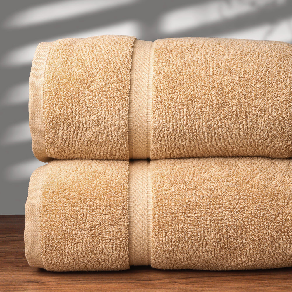 Belem 4 Pcs Terry Towels Set | Tan