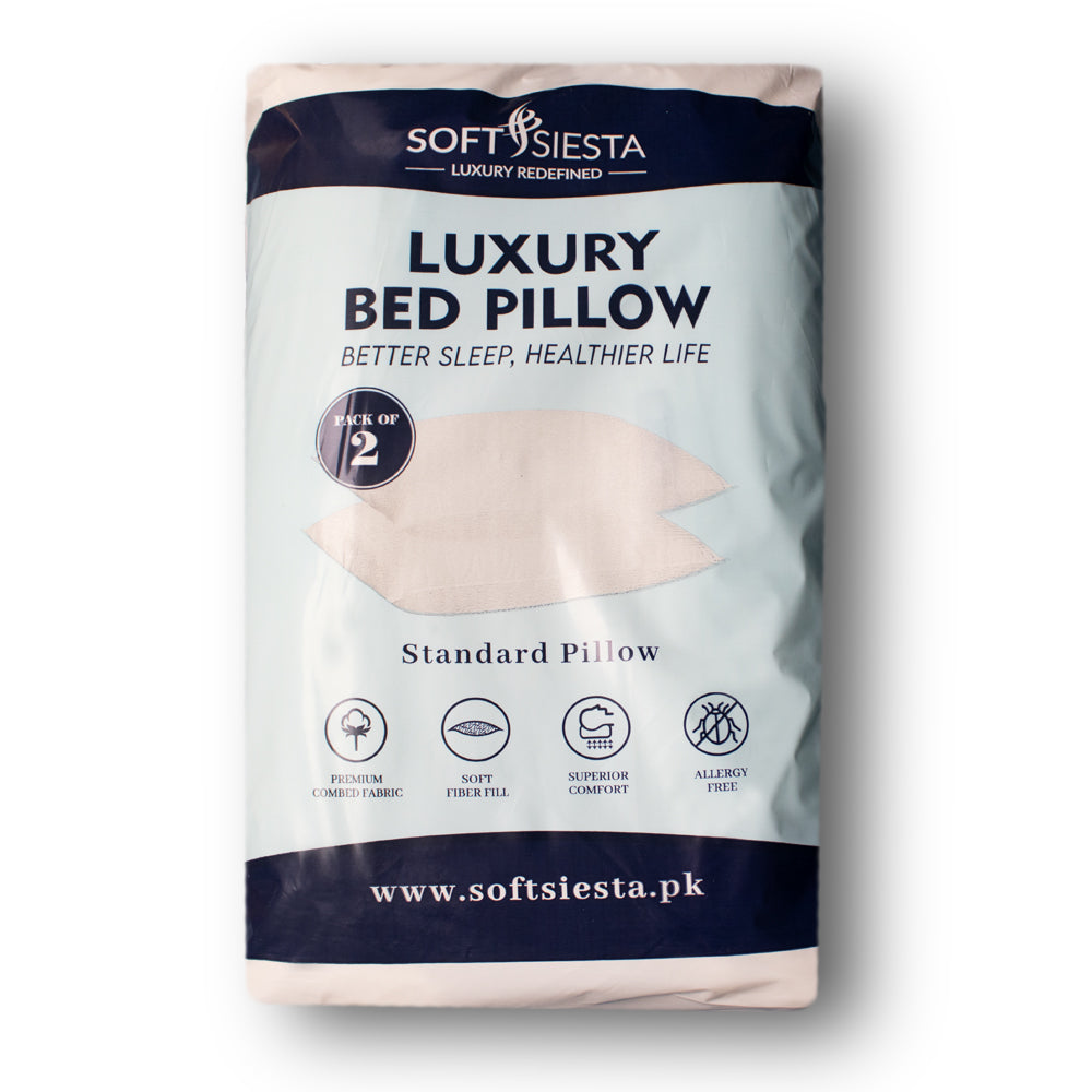 Premium Bed Pillow - Soft Siesta Pillow 2 Pieces